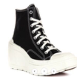 New Converse Chuck Taylor De Luxe Wedge High Top Square Toe Sneaker Women's 10